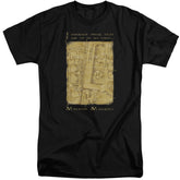 Harry Potter Marauders Map Interior Words Men's 18/1 Tall Cotton Short-Sleeve T-Shirt